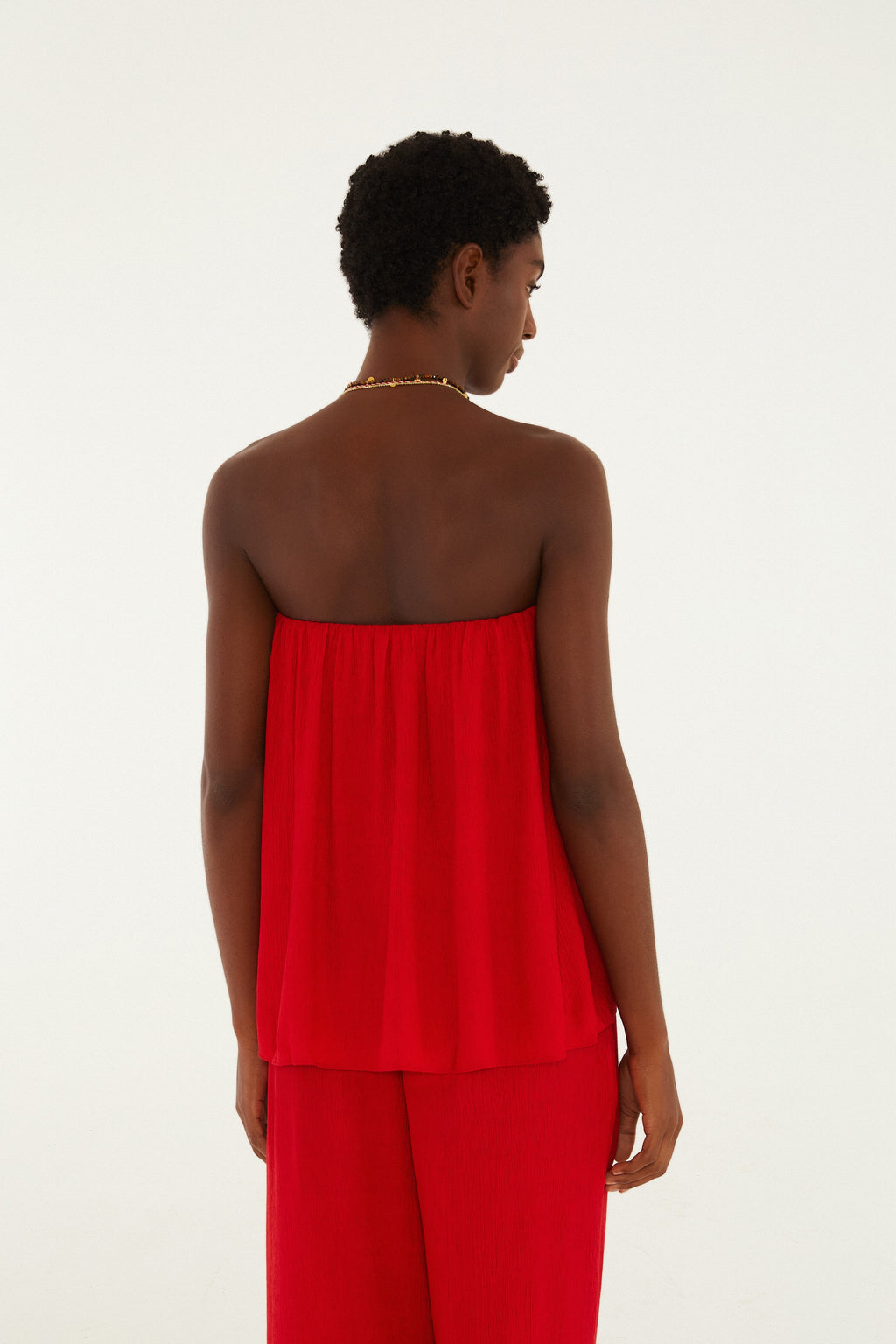 Blusa Sin Tirantes Textura