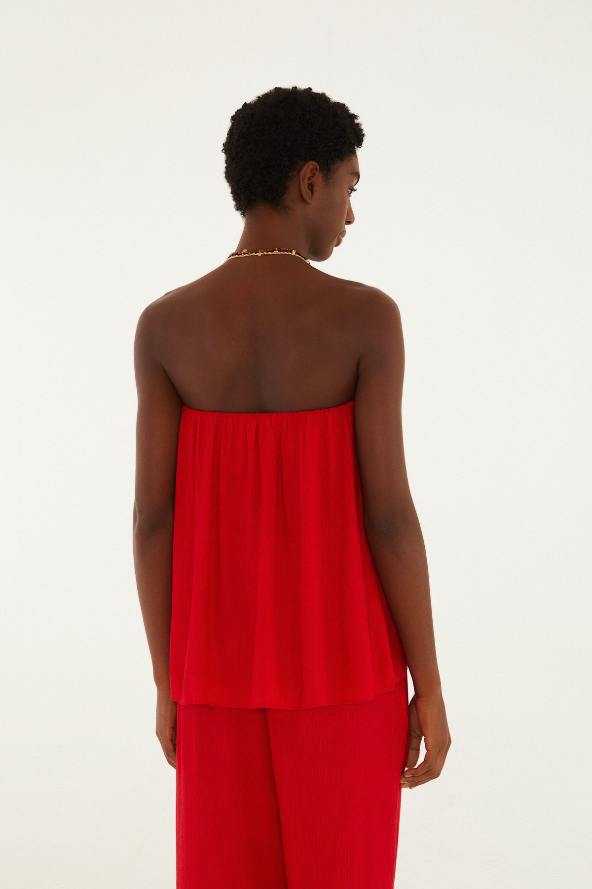 Blusa Sin Tirantes Textura