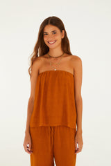Blusa Sin Tirantes Textura