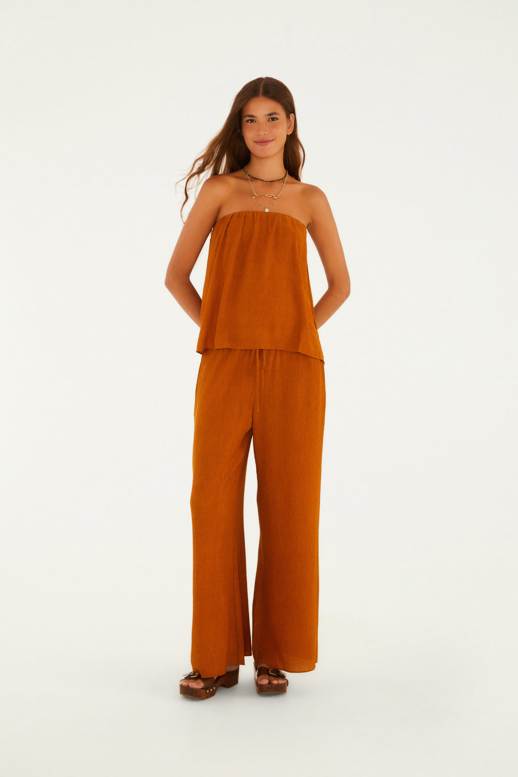 Blusa Sin Tirantes Textura