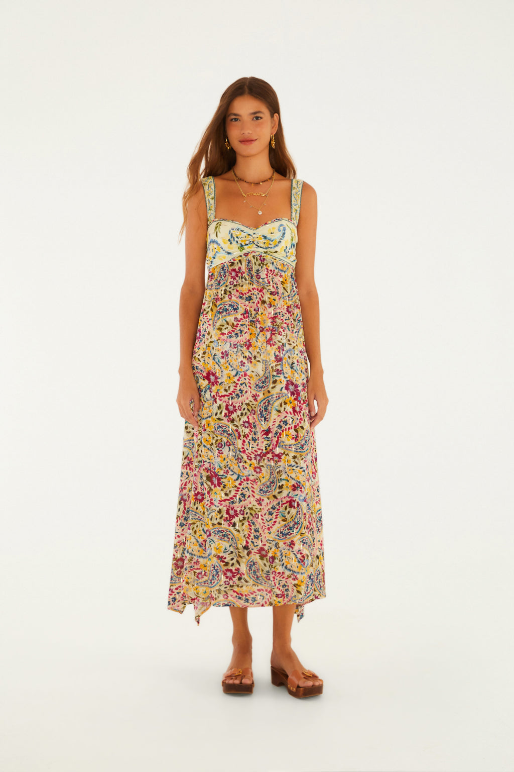 Vestido Largo Estampado Brisa De Flor