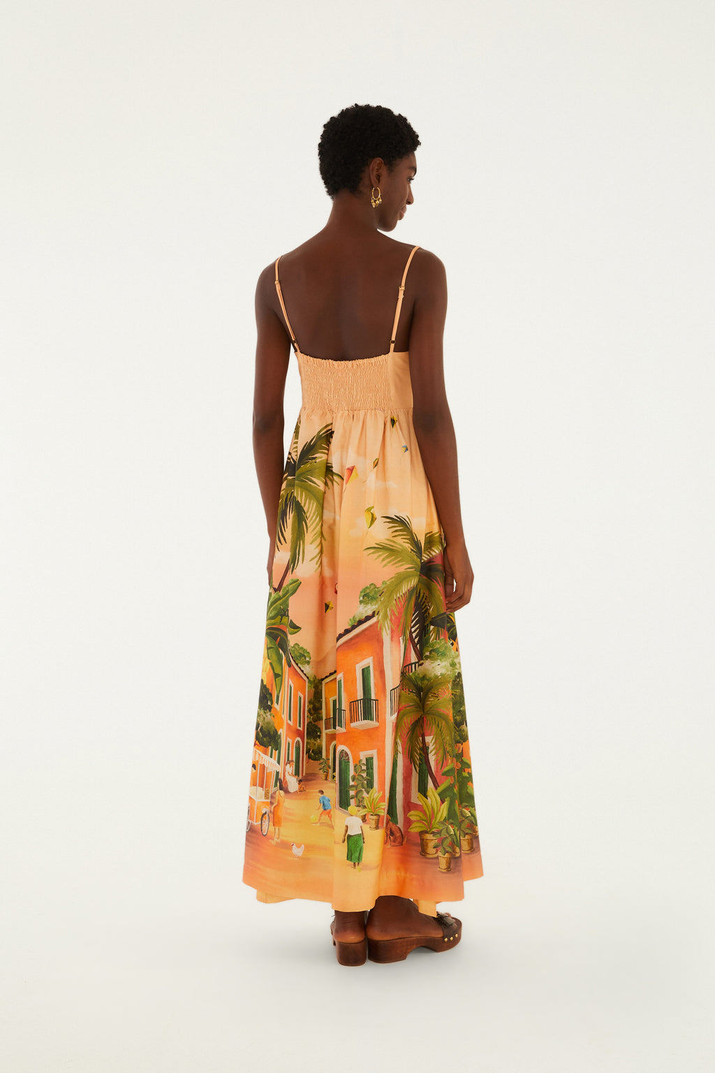 Vestido Largo Tirantes Estampado Vila Rio