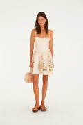 Vestido Corto Tirante Estampado Brinco De Princesa