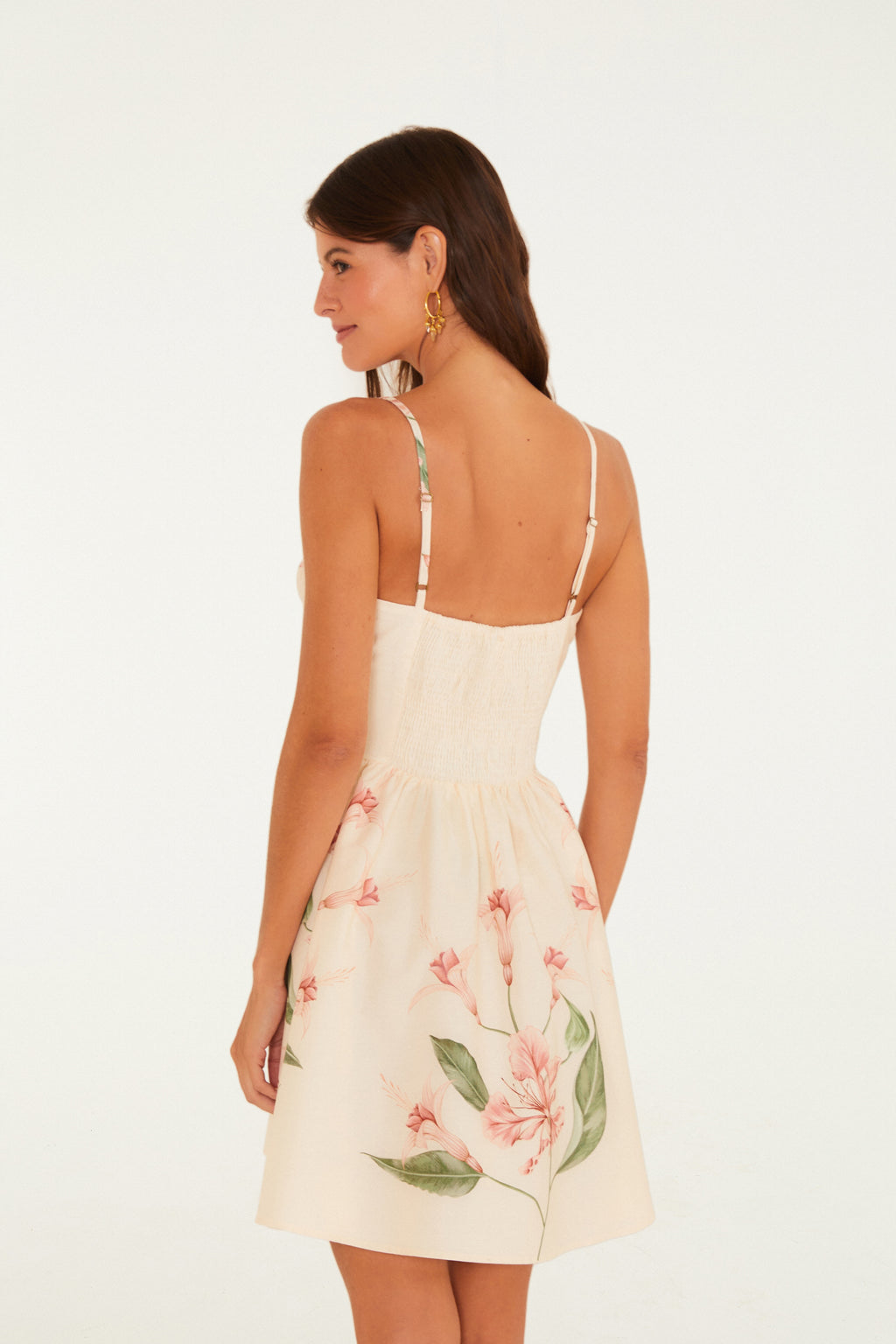 Vestido Corto Tirante Estampado Brinco De Princesa
