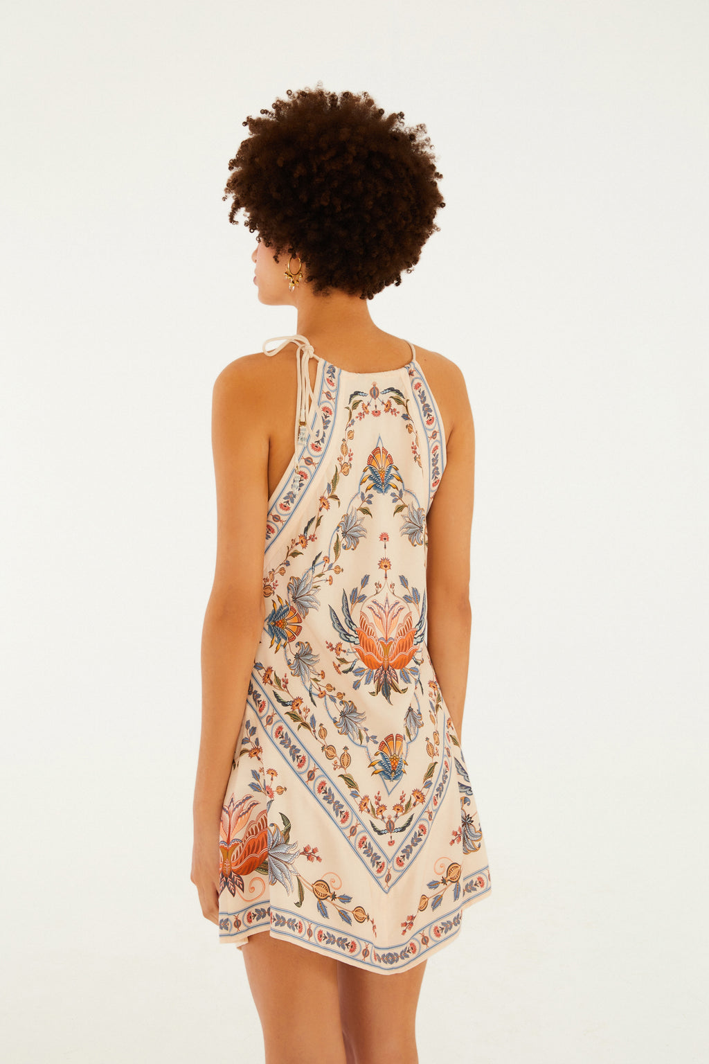 Vestido Corto Estampado Flor Do Deserto
