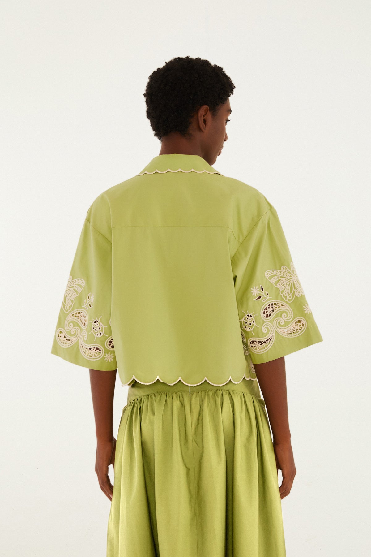 Camisa Bordada Bandanas Jardim
