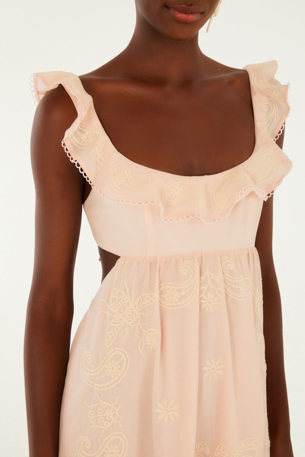 Vestido Bordado Bandanas De Flor
