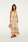 Vestido Midi Estampado Recanto De Flor