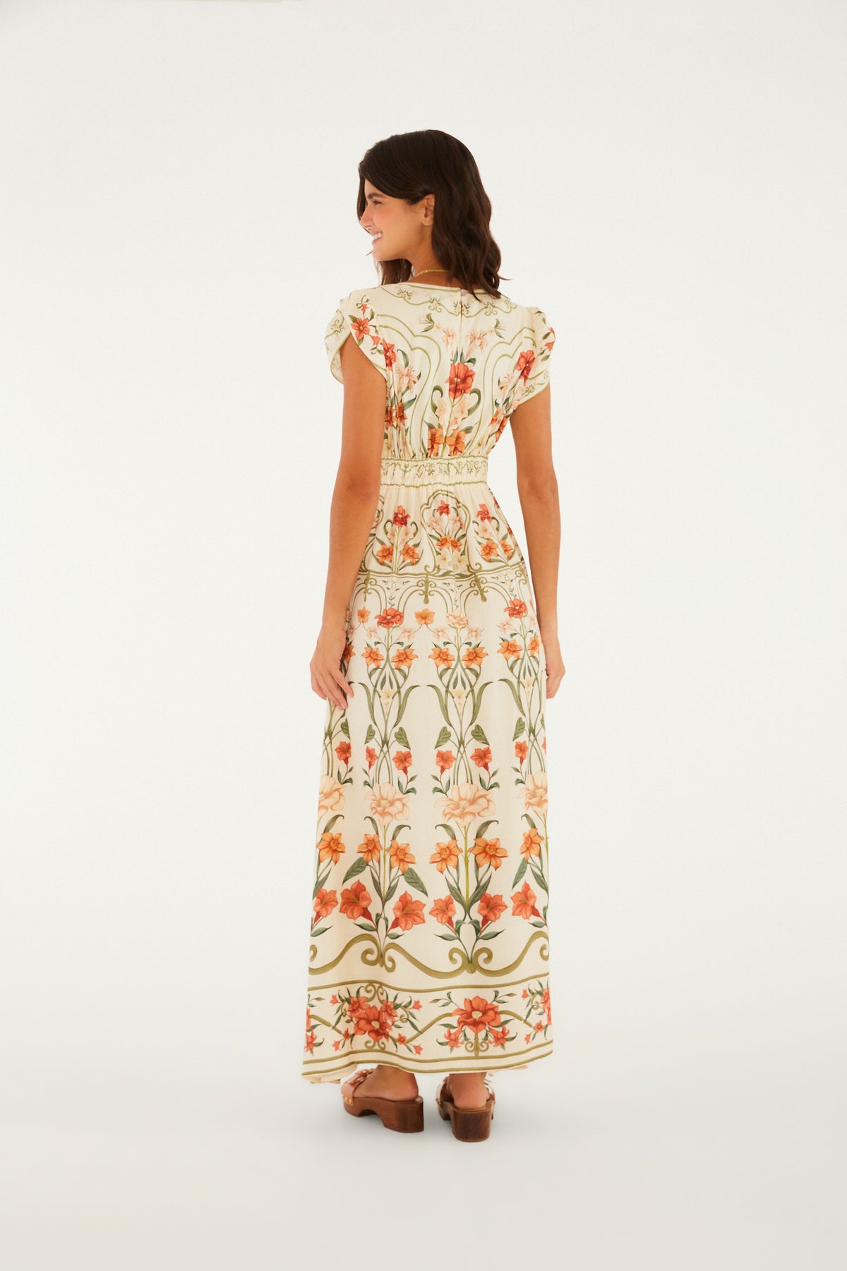 Vestido Midi Estampado Recanto De Flor