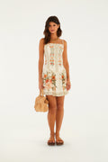 Vestido Corto Tirante Estampado Recanto De Flor