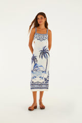 Vestido Midi Estampado Cidade Maravilha