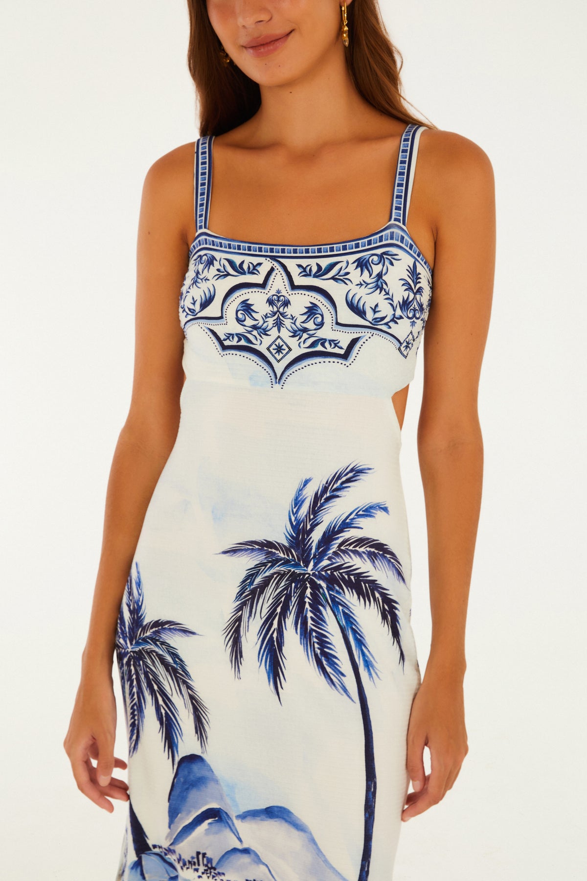 Vestido Midi Estampado Cidade Maravilha