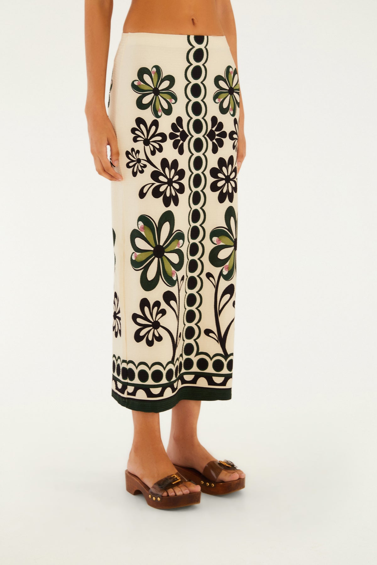 Falda Midi Estampada Florara