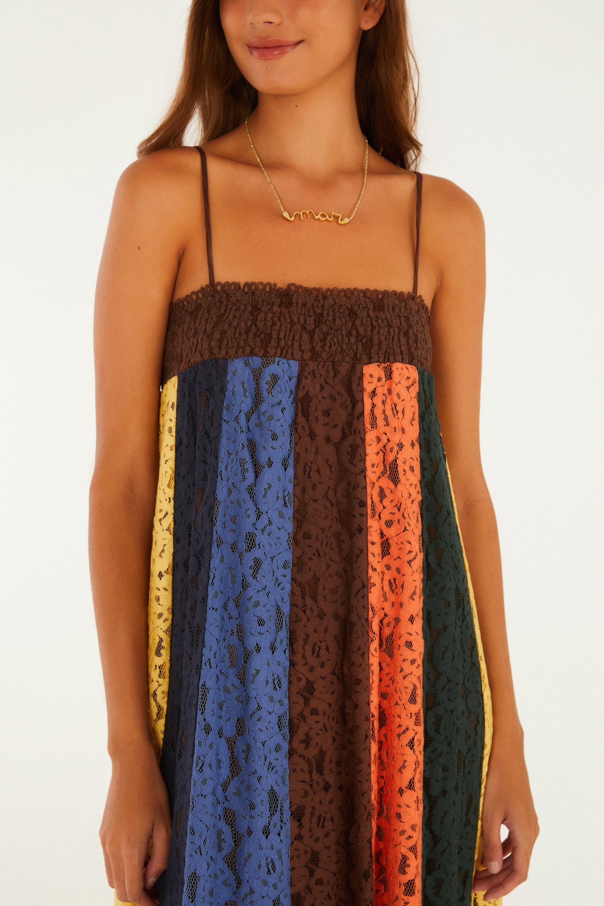 Vestido Artesanal Parches De Encaje