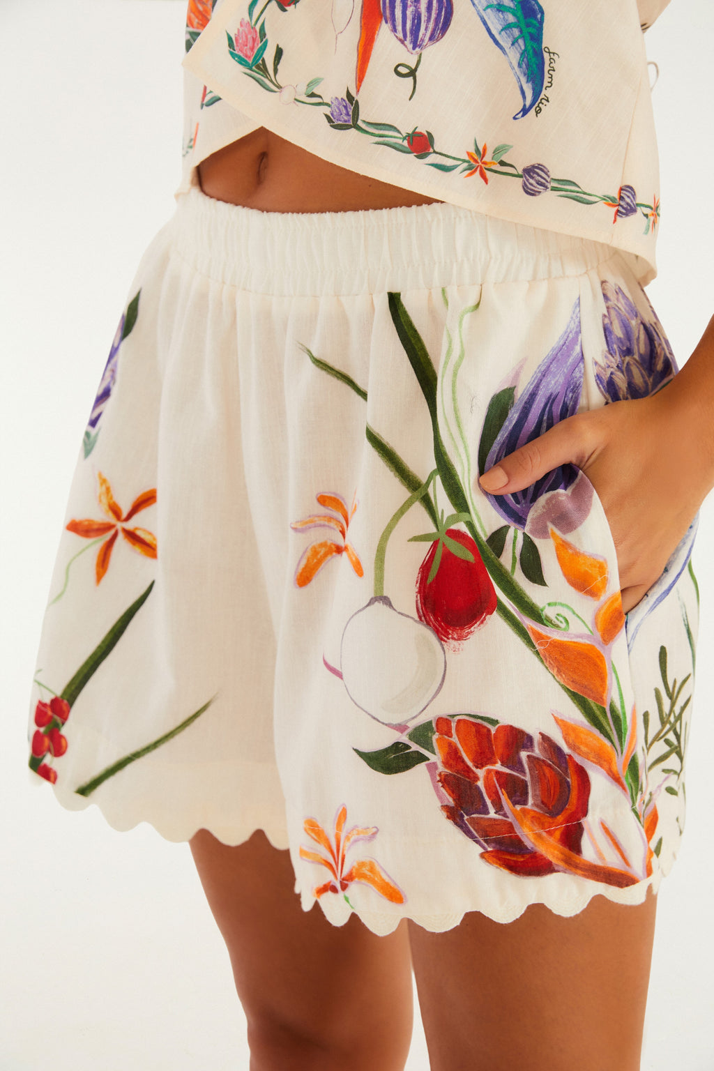 Short Estampado Horta Tropical