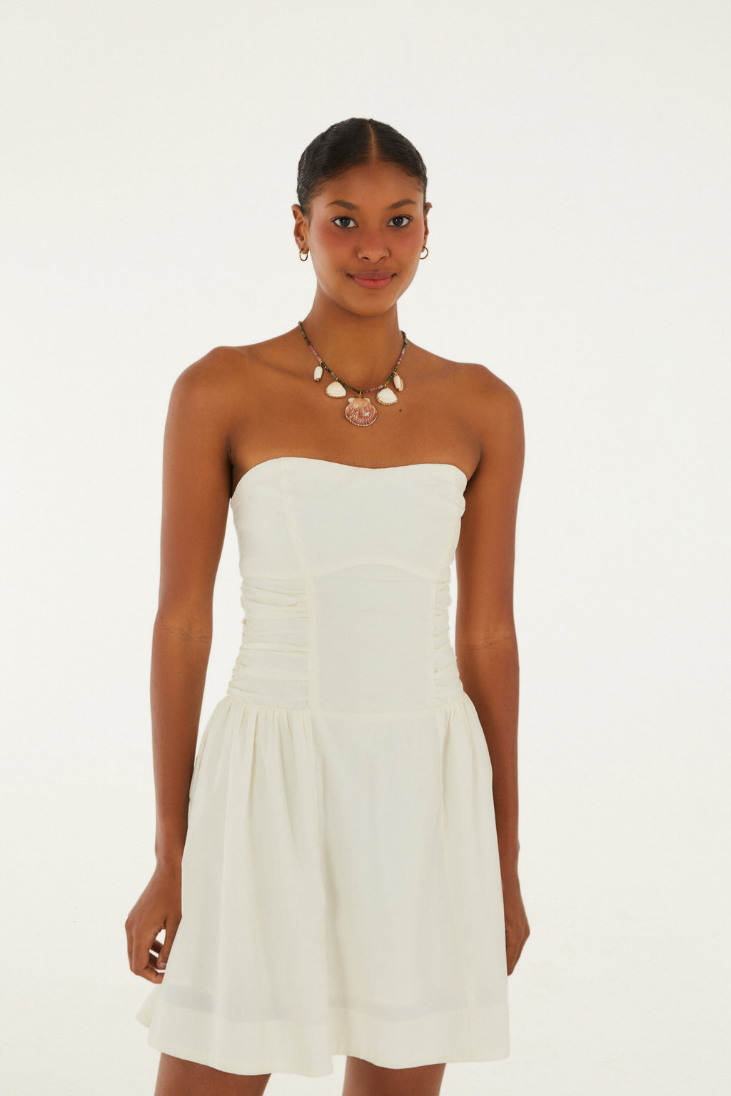 Vestido Fruncido Corto