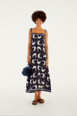 Vestido Midi Estampado Tuca Tropical