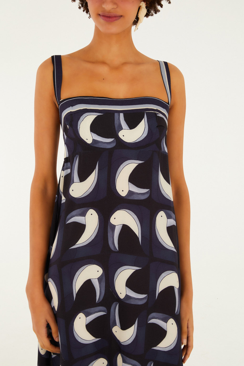 Vestido Midi Estampado Tuca Tropical