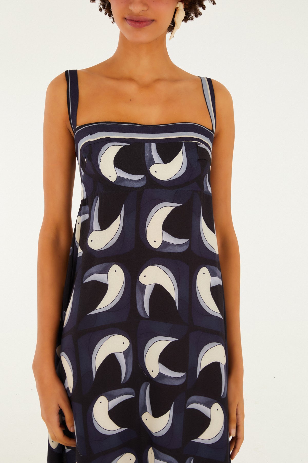 Vestido Midi Estampado Tuca Tropical