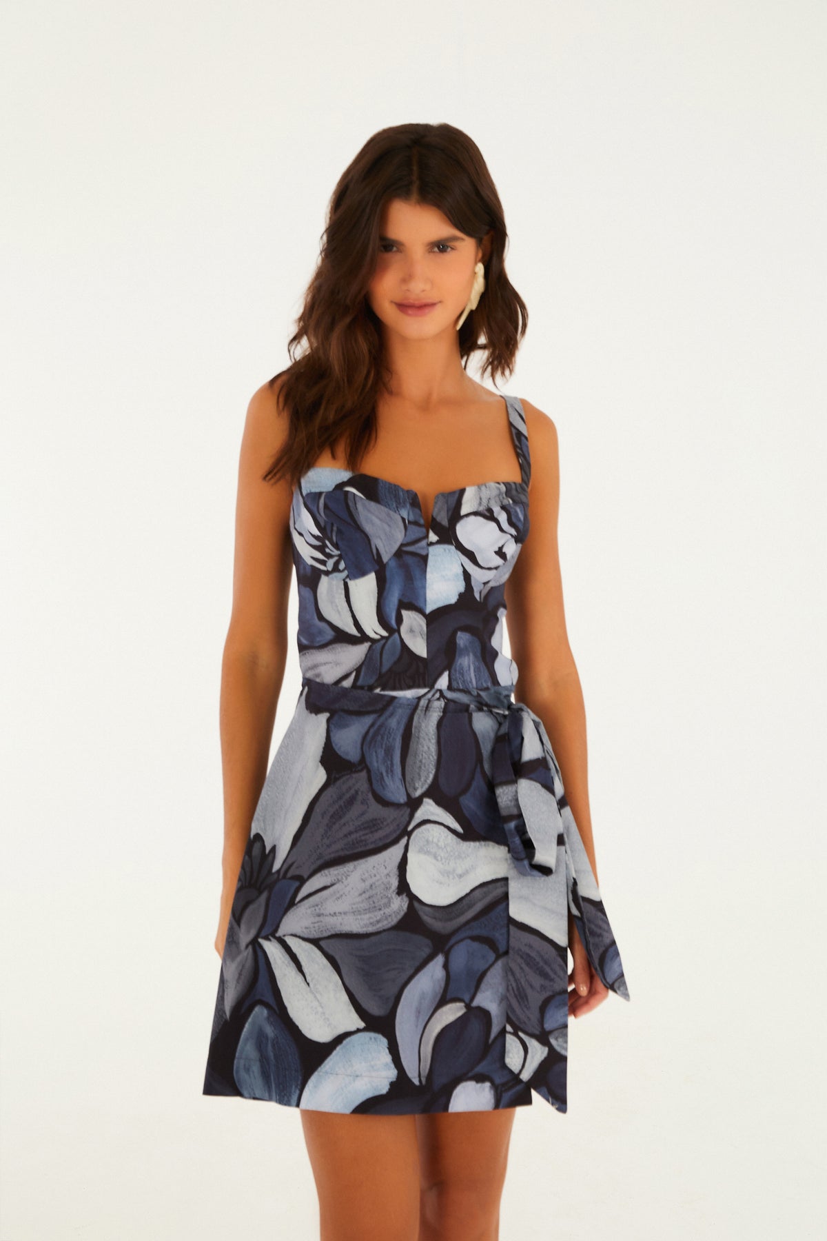 Vestido Corto Estampado Jardim De Amora