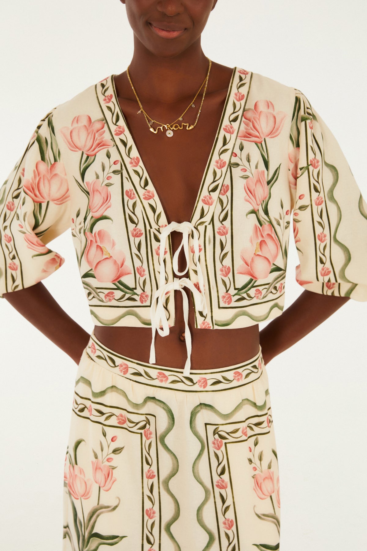 Blusa Estampada Sonho De Tulipas