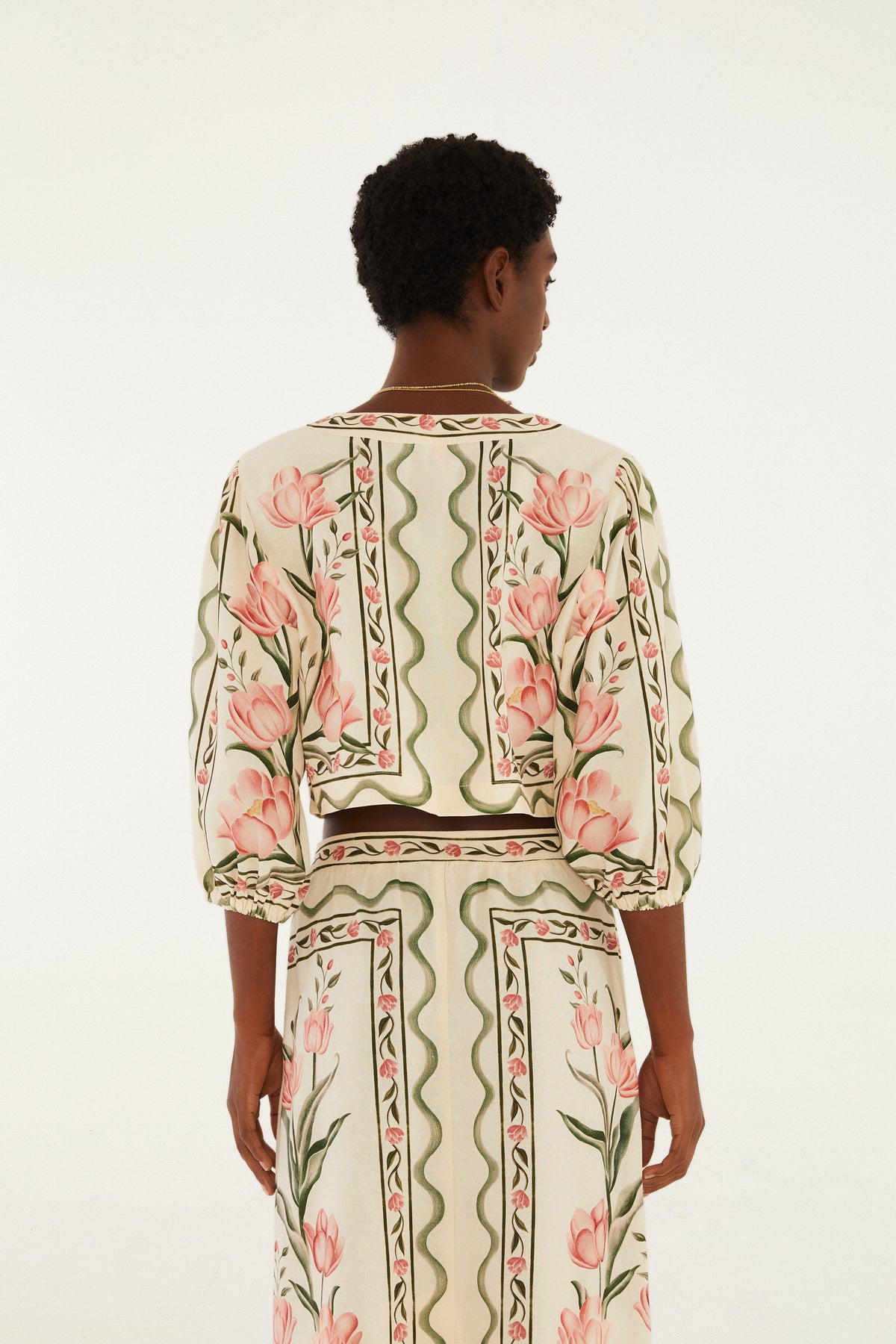 Blusa Estampada Sonho De Tulipas