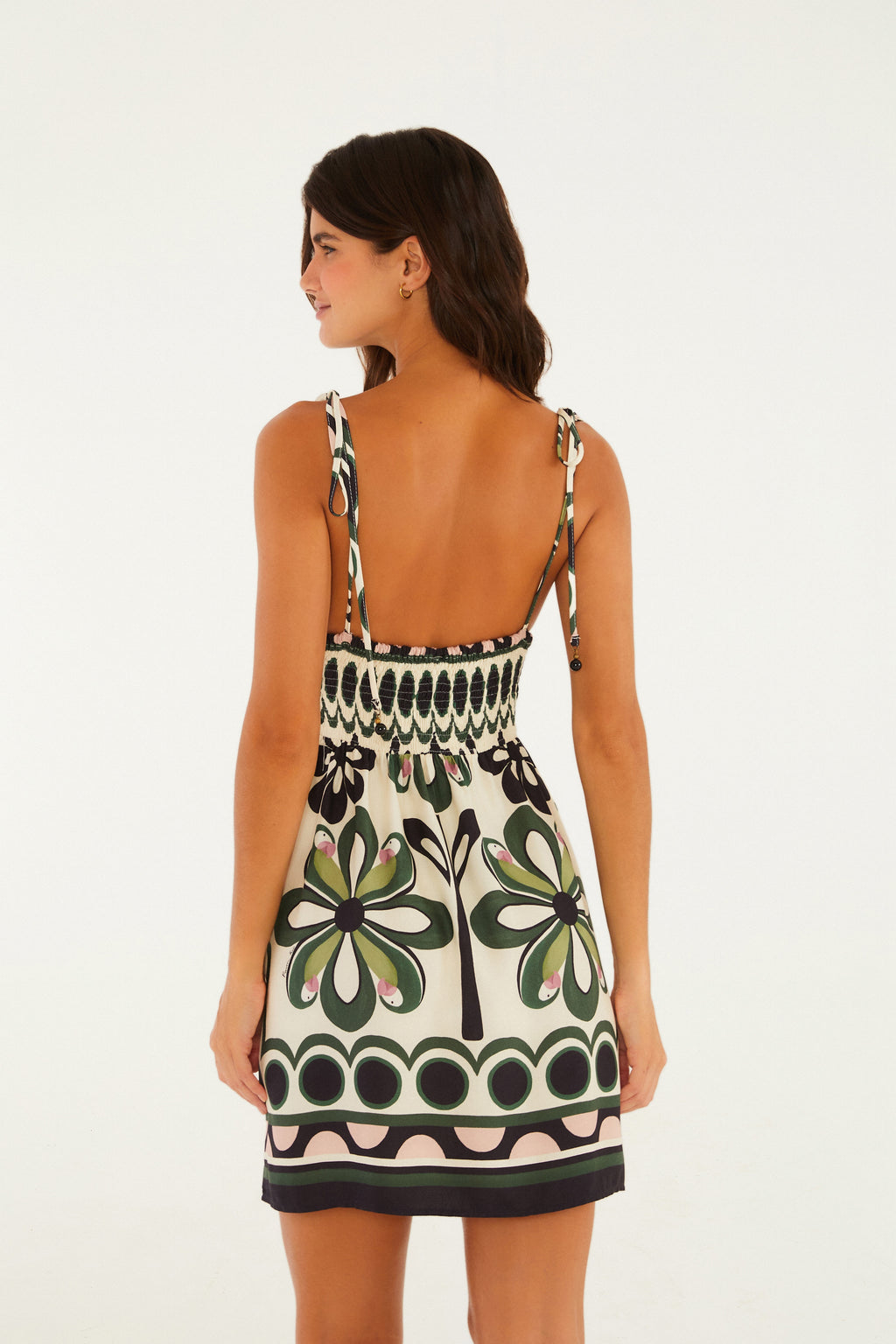 Vestido Corto Tirante Estampado Florara