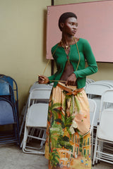 Falda Cropped Estampada Vila Rio