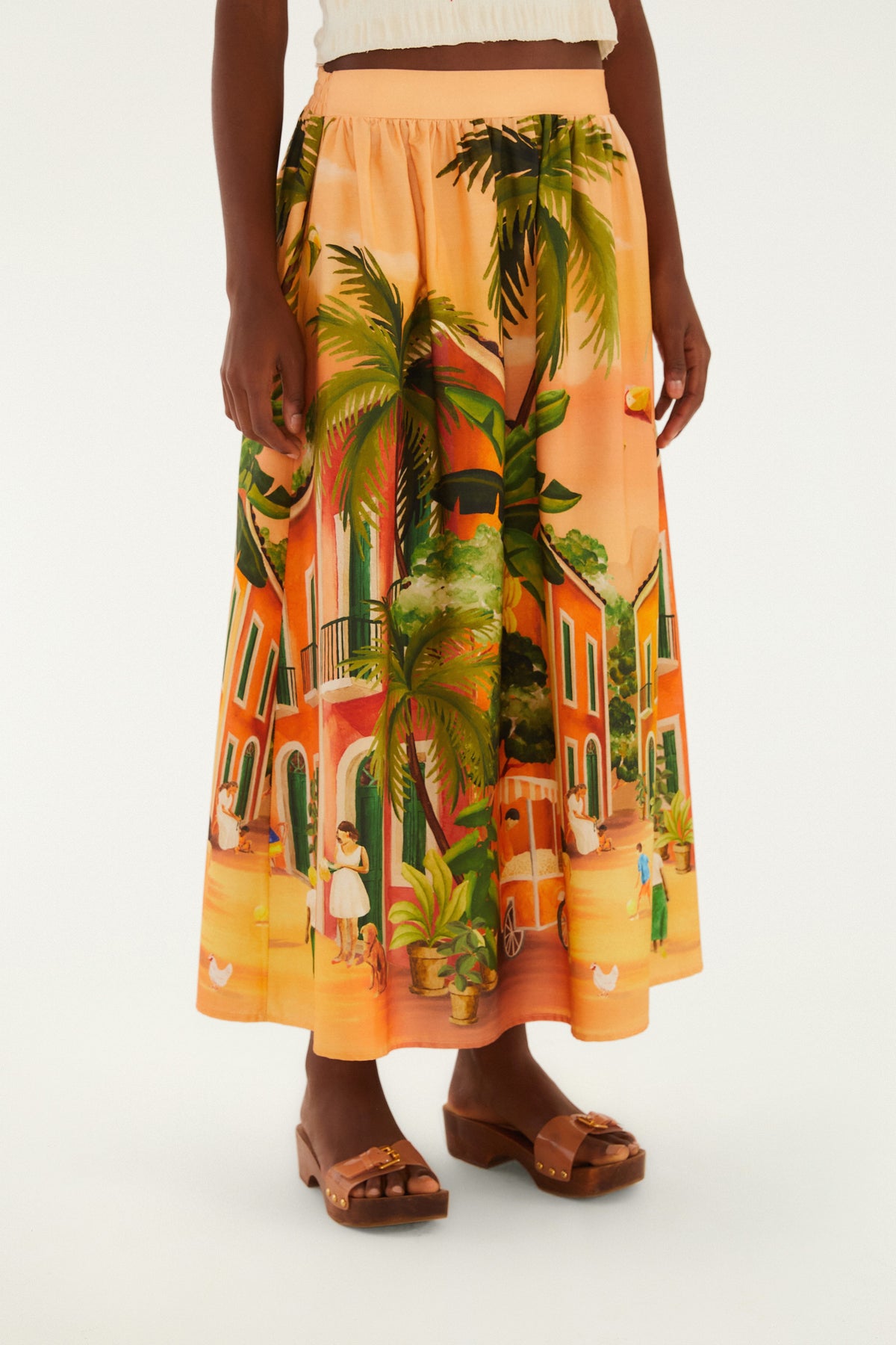Falda Cropped Estampada Vila Rio