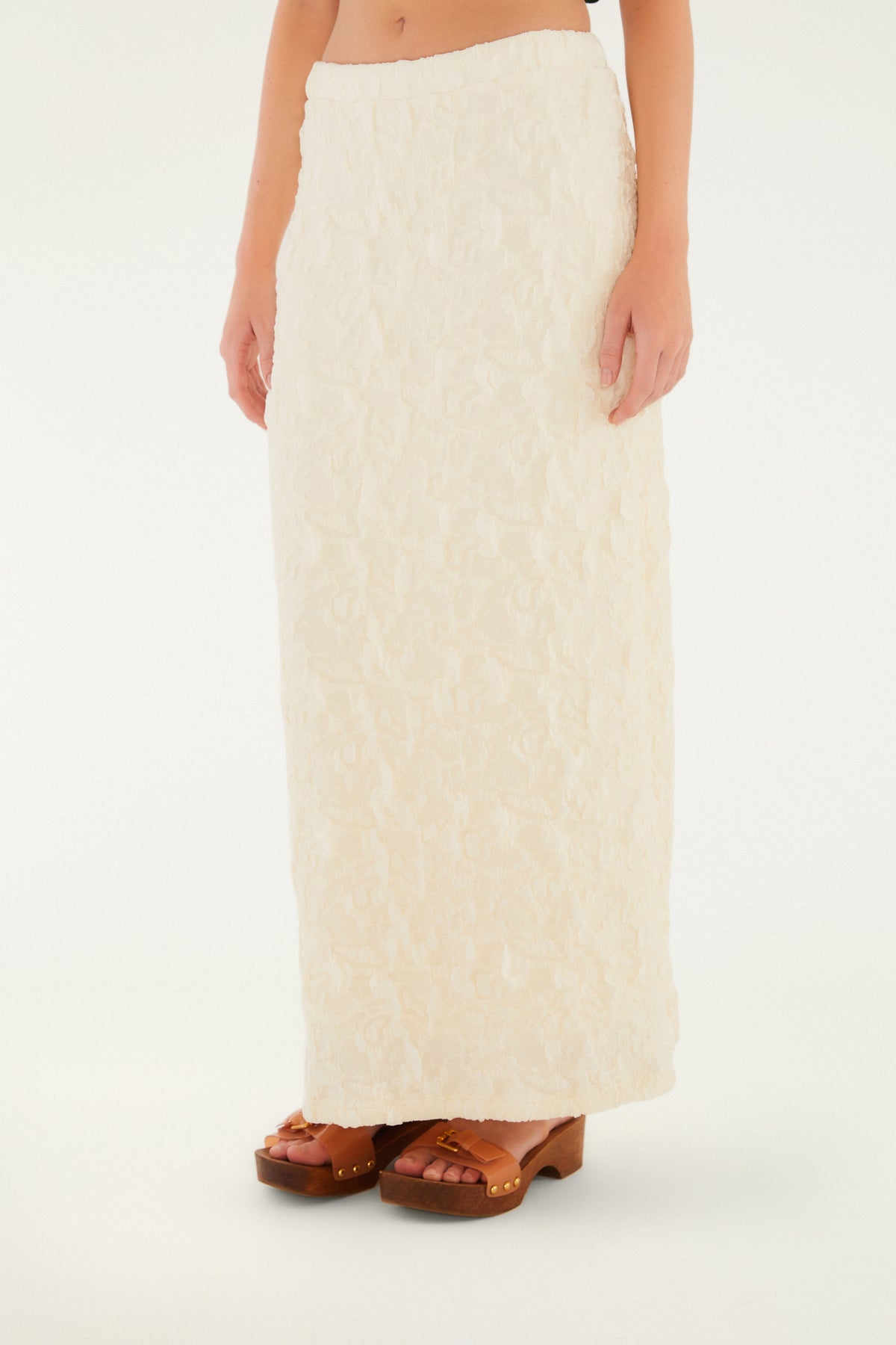 Falda Recta Cropped Textura