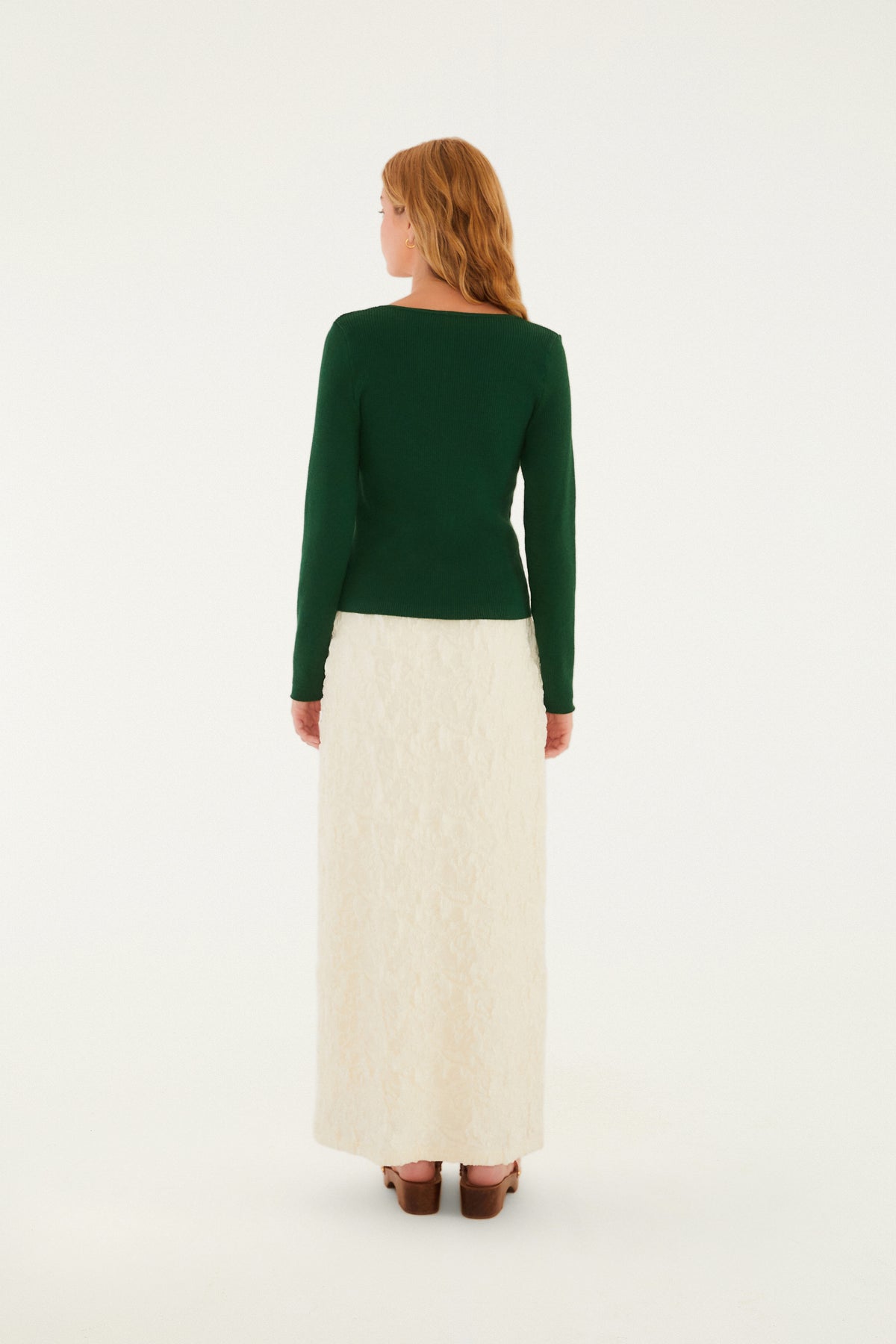 Falda Recta Cropped Textura