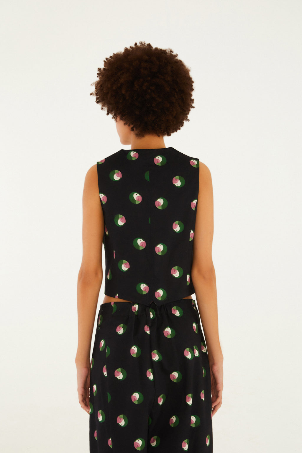 Blusa Chaleco Estampada Poá De Ararinha