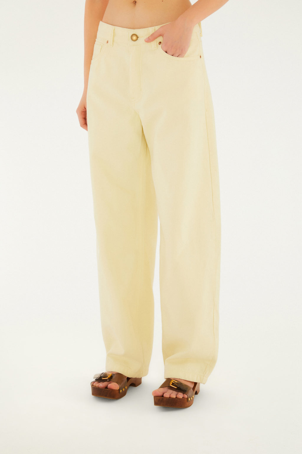 Pantalón Sarga Cintura Baja Leni