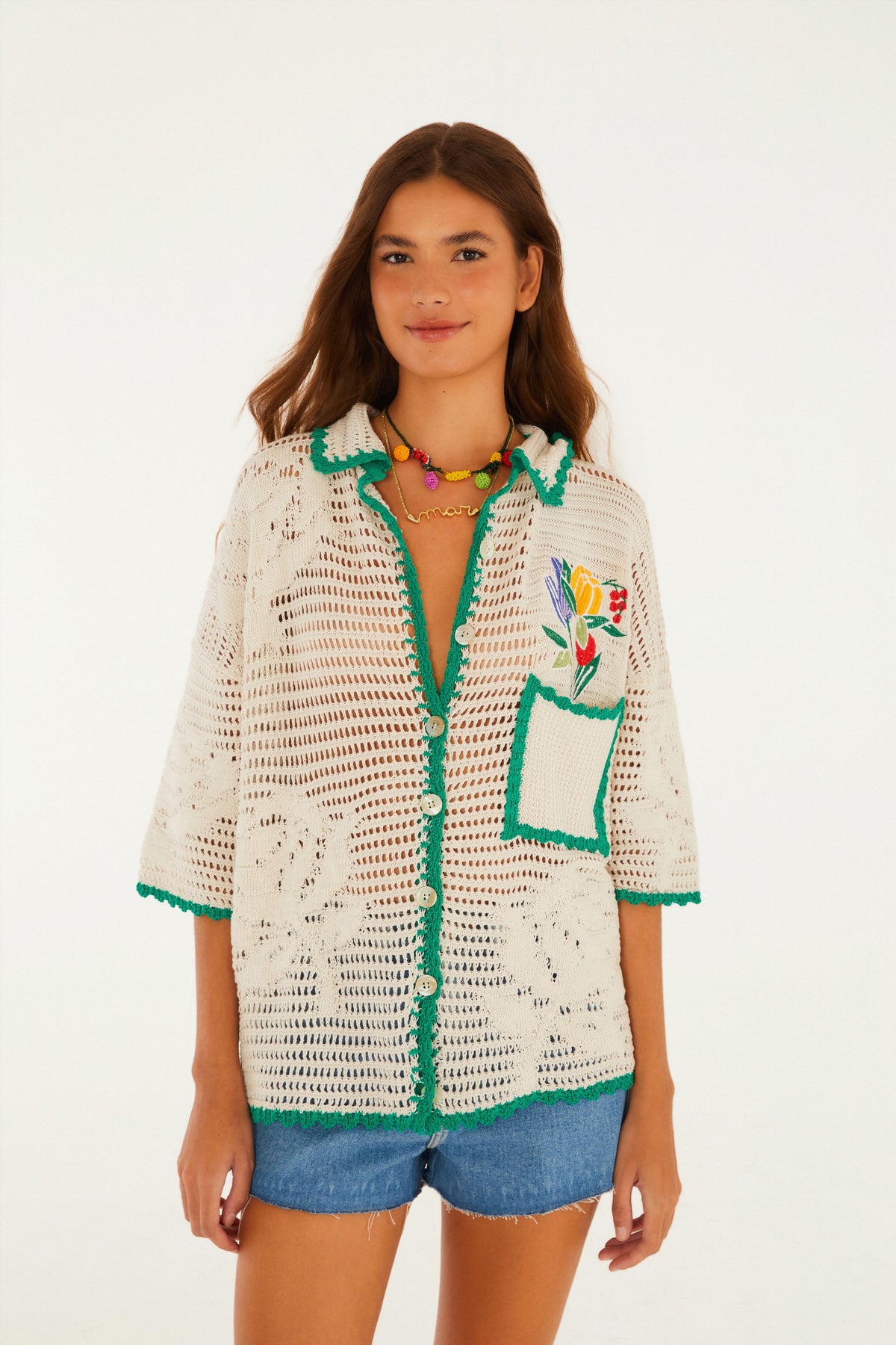 Camisa Tejida Feira De Legumes