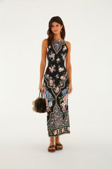Vestido Cropped Estampado Romance