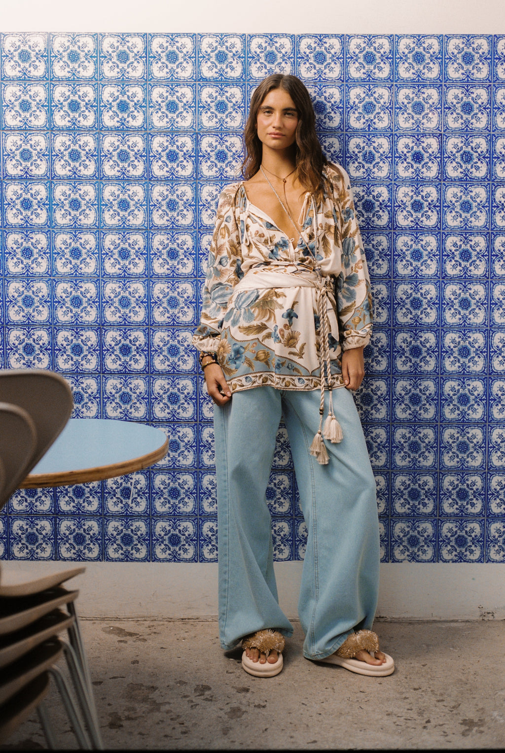 Pantalón Jeans Wide Faver Media