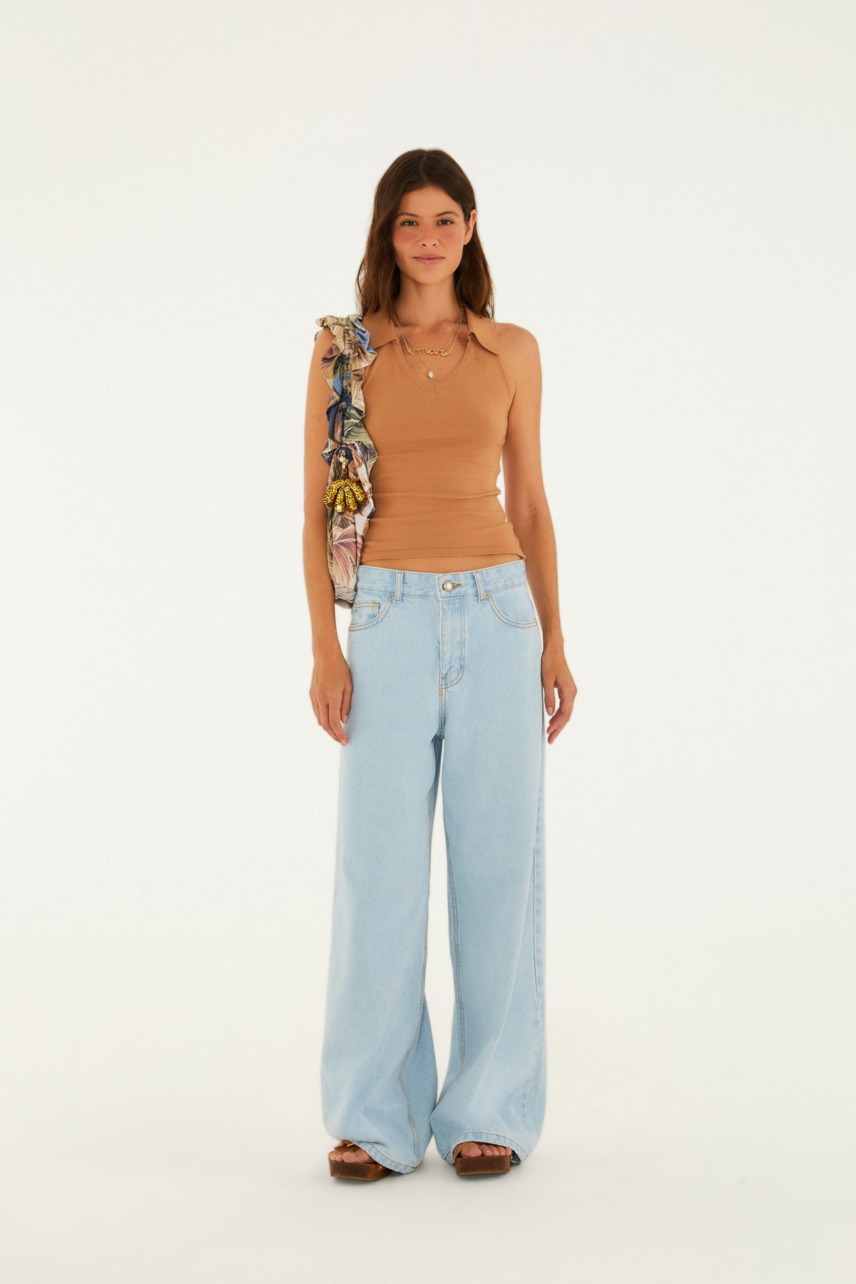 Pantalón Jeans Wide Faver Media