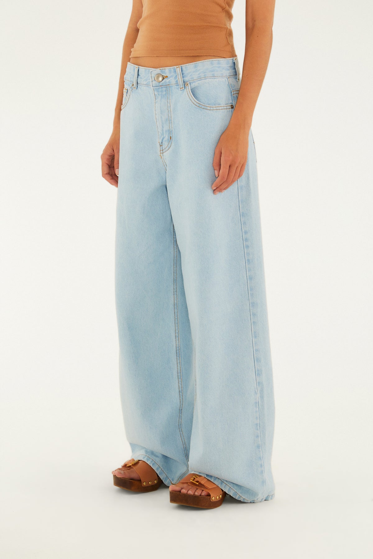 Pantalón Jeans Wide Faver Media