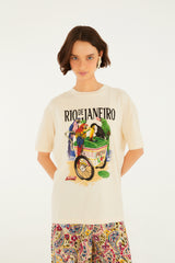 Camiseta Media Pássaros Con Picole