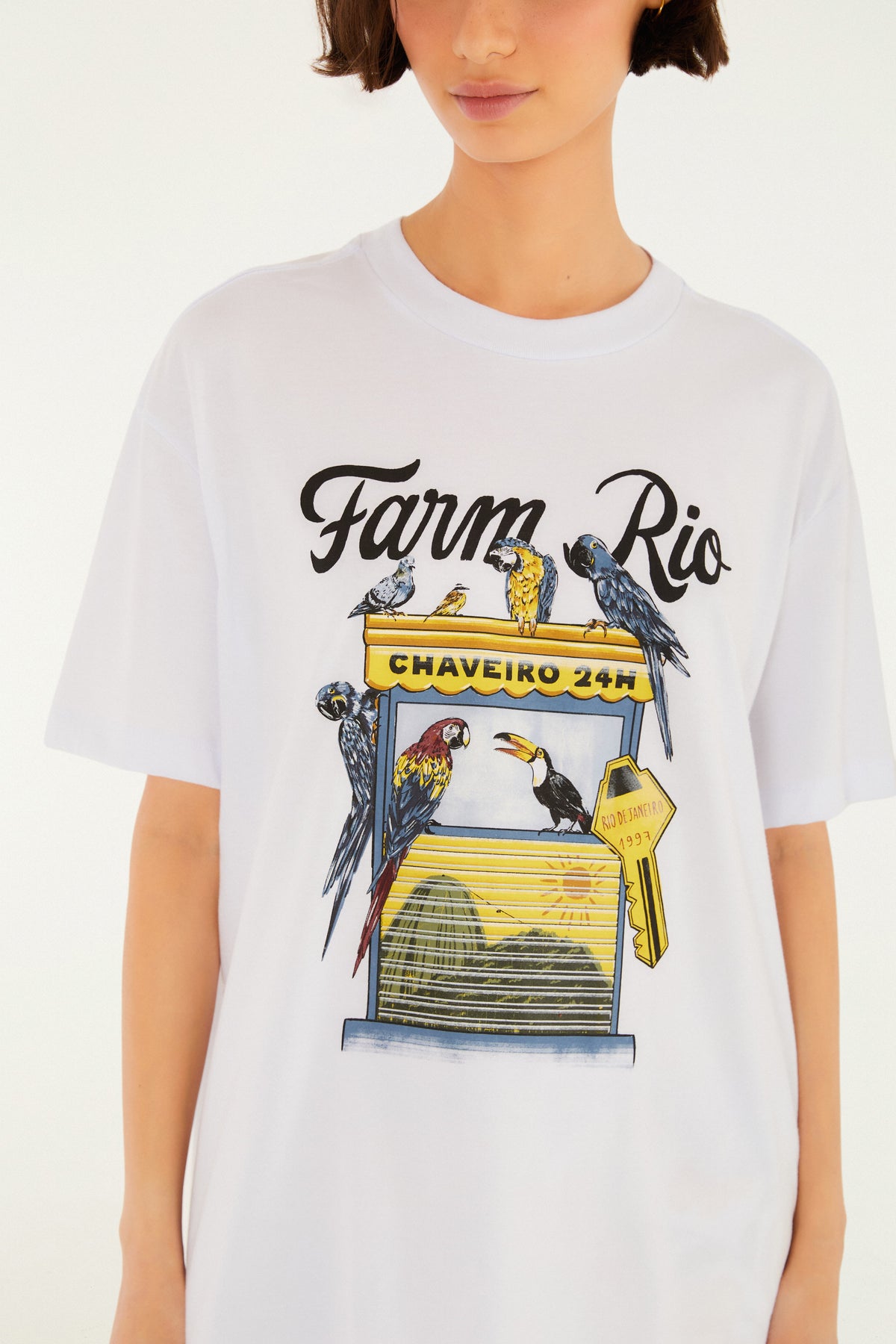 Camiseta Media Chaveiro Farm Rio