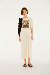 Vestido Nudo Pássaros Tomate