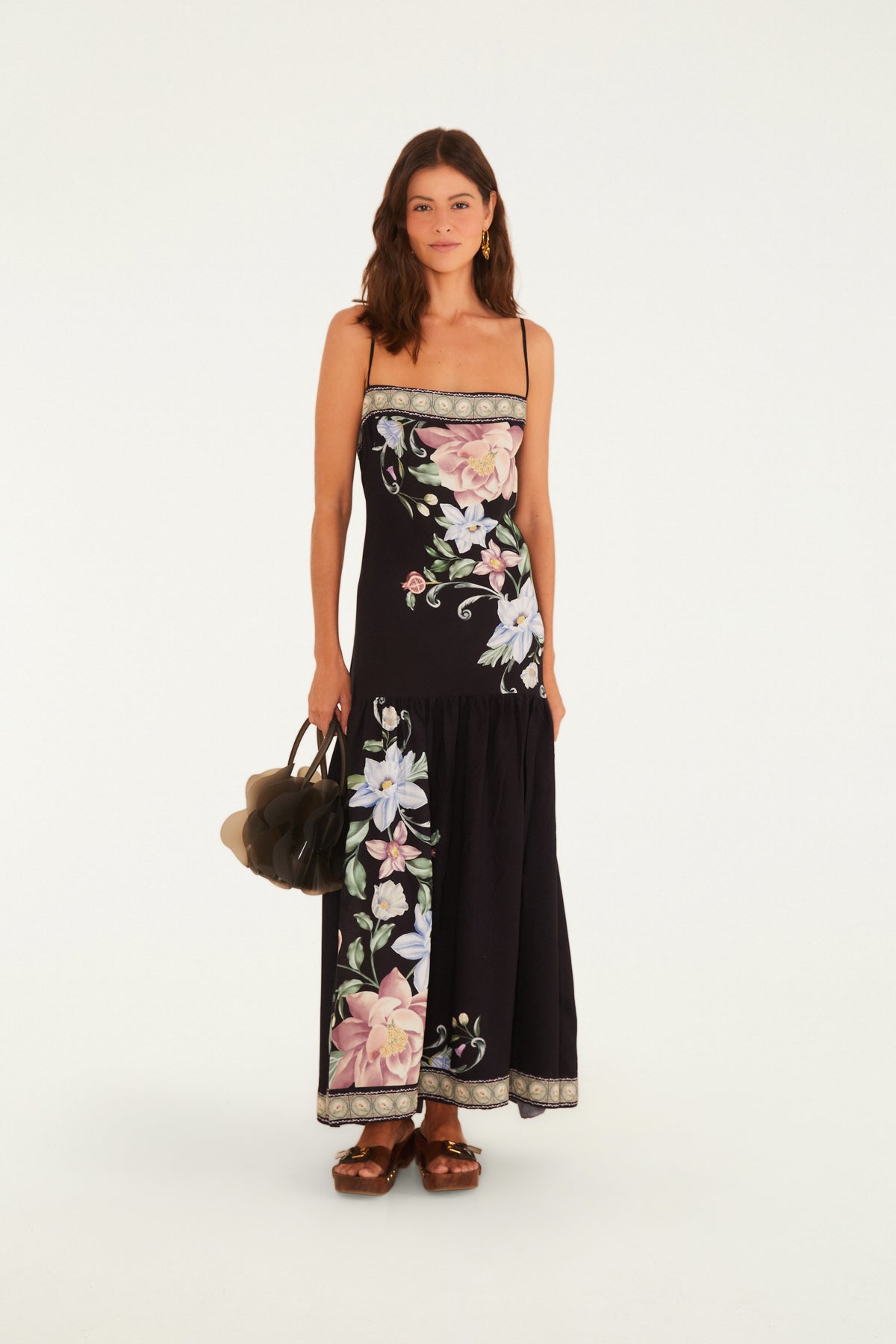 Vestido Tirantes Estampado Flor De Outono
