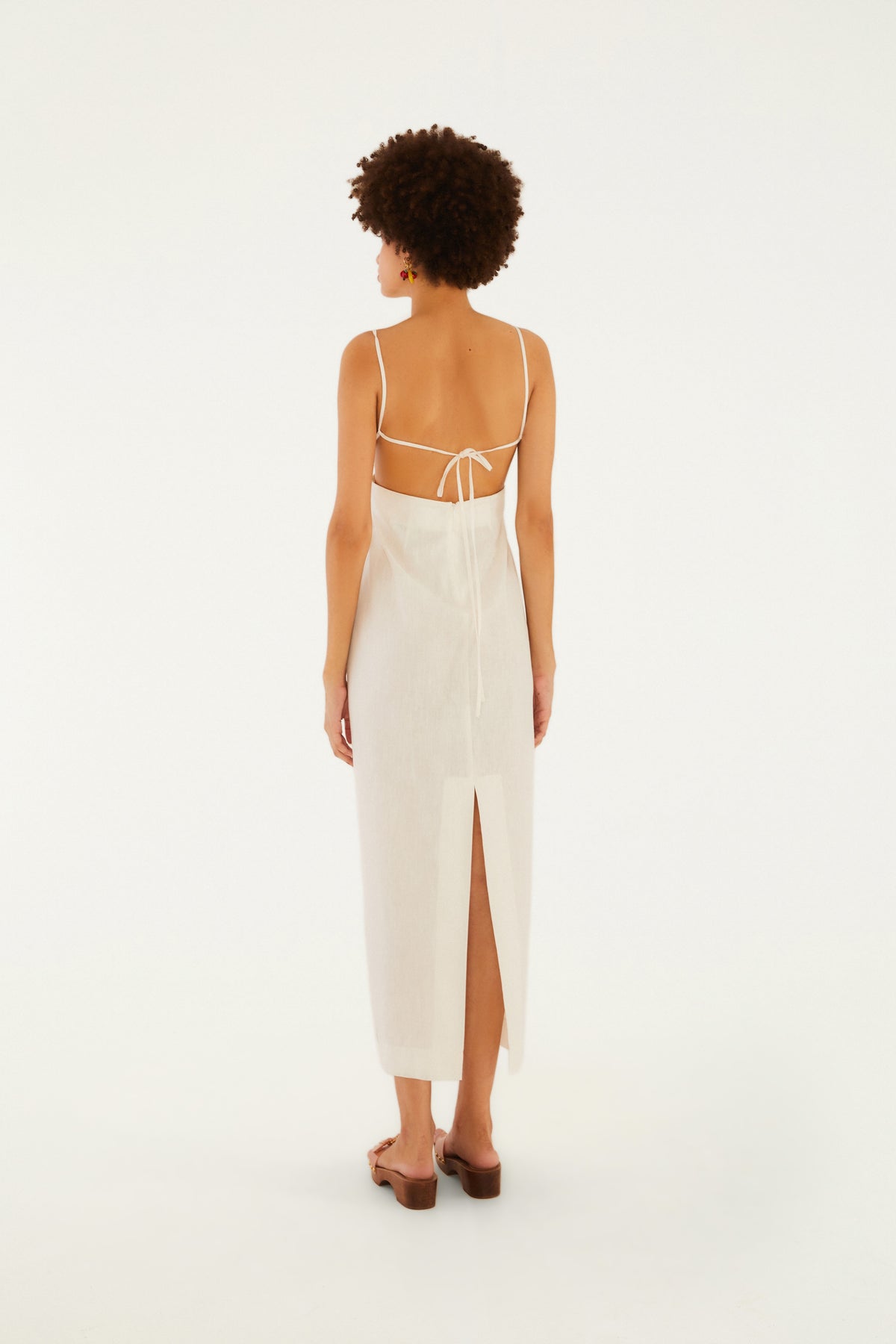 Vestido Cropped Tirante Estampado Horta Tropical