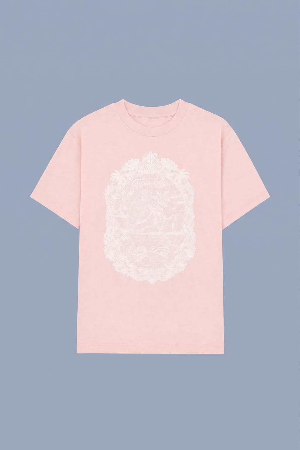 Camiseta Media Rio De Renda Rosa