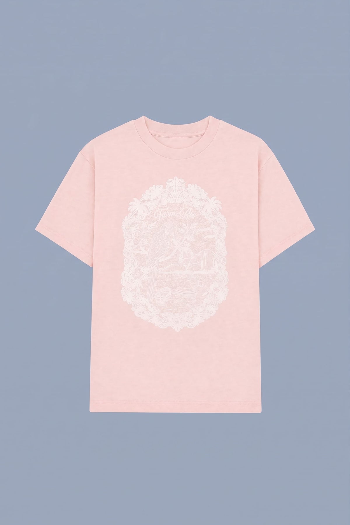 Camiseta Media Rio De Renda Rosa