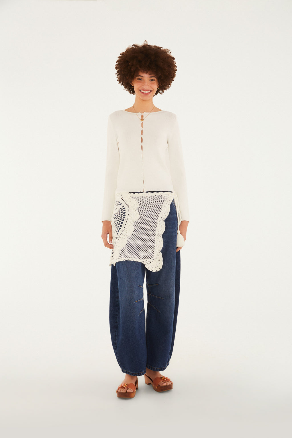 Falda Crochet Con Amarre