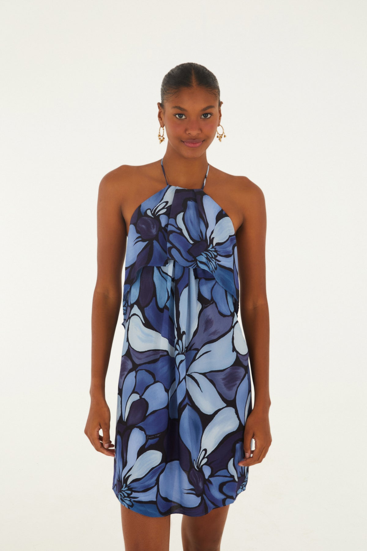 Vestido Corto Estampado Jardim De Amora