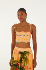 Blusa Tirante Estampada Vila Rio