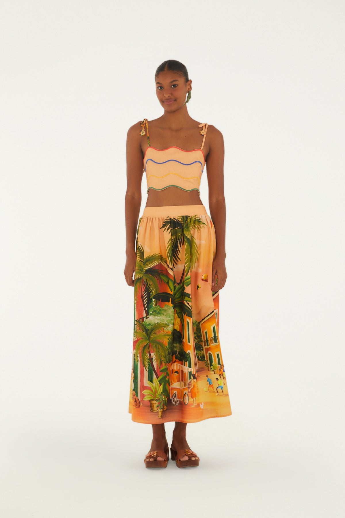 Blusa Tirante Estampada Vila Rio