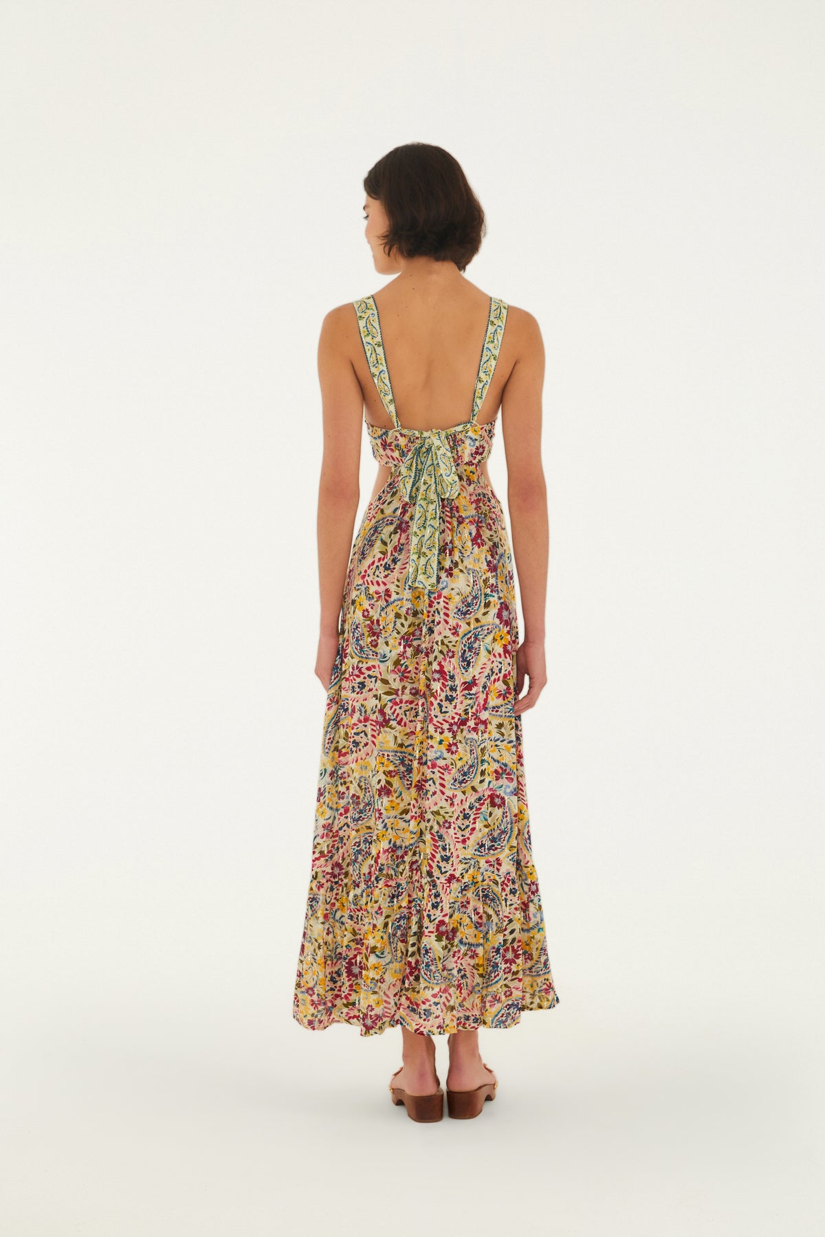 Vestido Largo Tirante Estampado Brisa De Flor